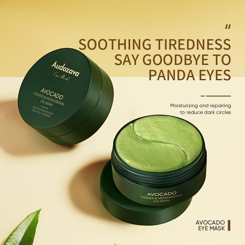 Avocado Eye Mask, Natural Moisturizing Essence Mask, Moisturizing Eye Patches Eye Gel Pads for Relieving Dark Circles, Eye Care, Puffiness and Wrinkles, Nourishing Skin Care Comfort Moisturize Hydrate