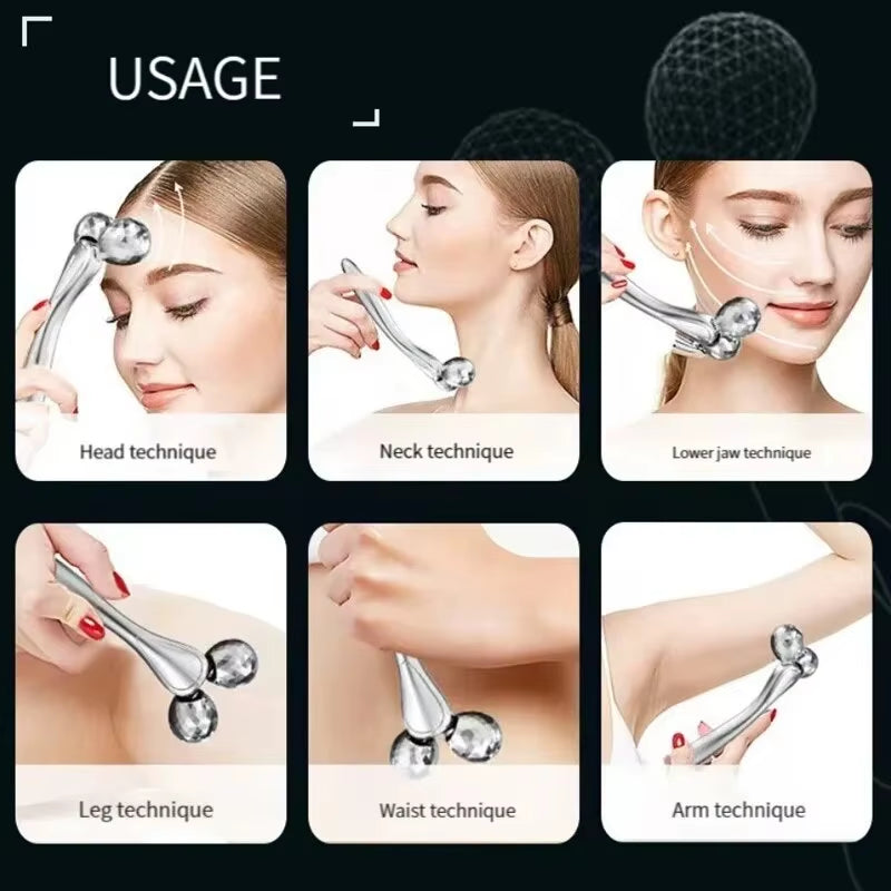 3D Facial Roller Massage V Shape Face Lifting Massage Lift Full Body Massage Massage Relaxation Beauty Massage