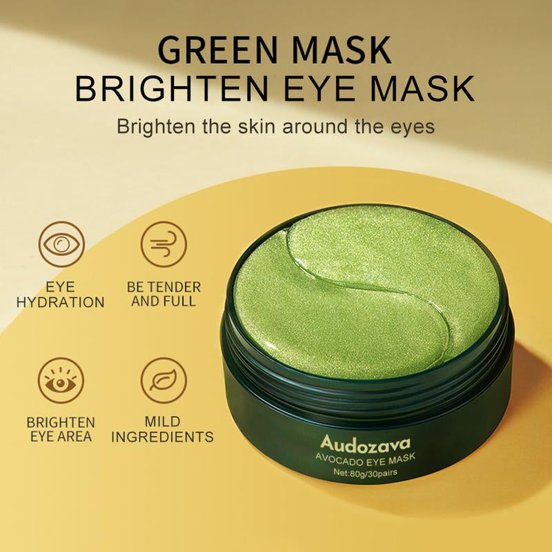 Avocado Eye Mask, Natural Moisturizing Essence Mask, Moisturizing Eye Patches Eye Gel Pads for Relieving Dark Circles, Eye Care, Puffiness and Wrinkles, Nourishing Skin Care Comfort Moisturize Hydrate